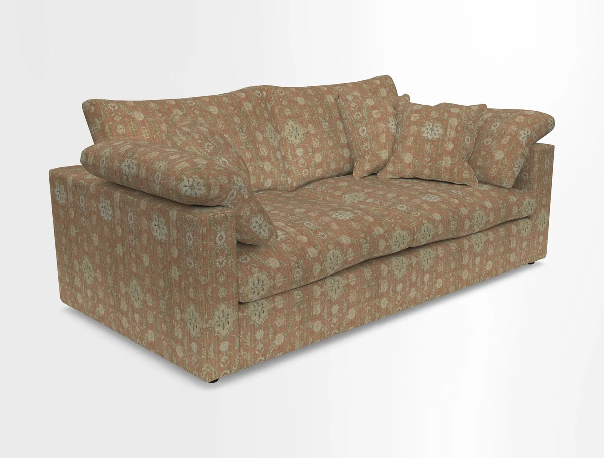 Big Softie Straight Arm 3 Seater Sofa in Sahara Chalk
