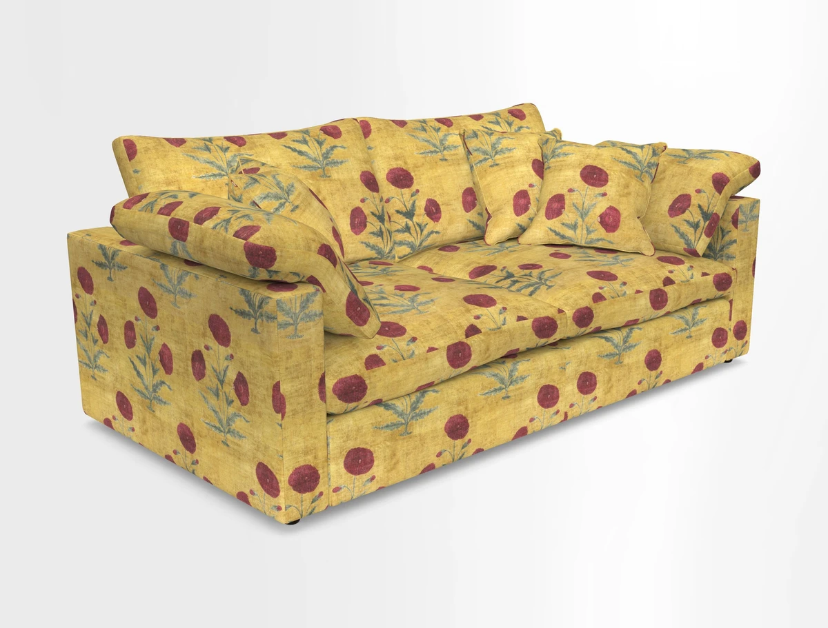 Big Softie Straight Arm 3 Seater Sofa in Sahara Chalk