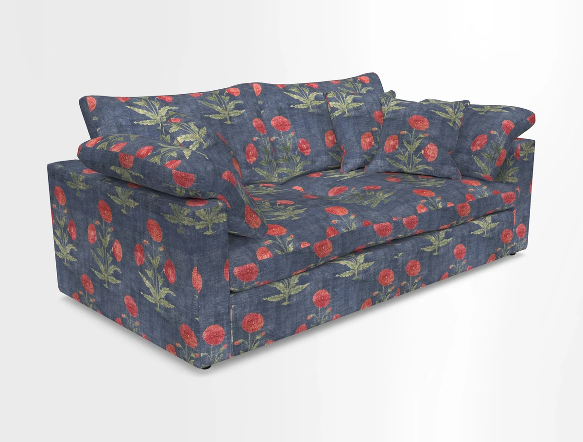 Big Softie Straight Arm 3 Seater Sofa in Sahara Chalk