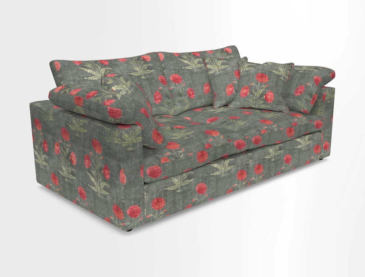 Big Softie Straight Arm 3 Seater Sofa in Sahara Chalk