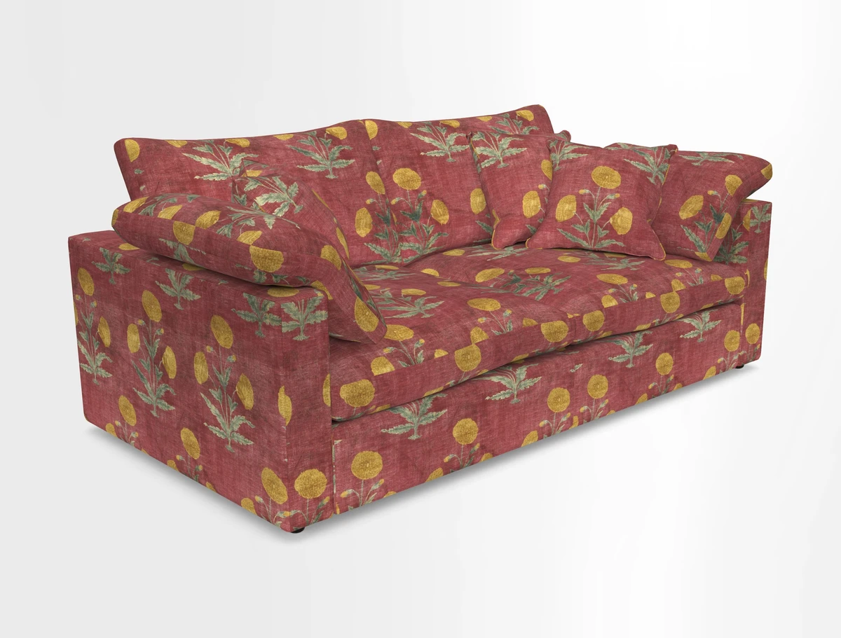 Big Softie Straight Arm 3 Seater Sofa in Sahara Chalk