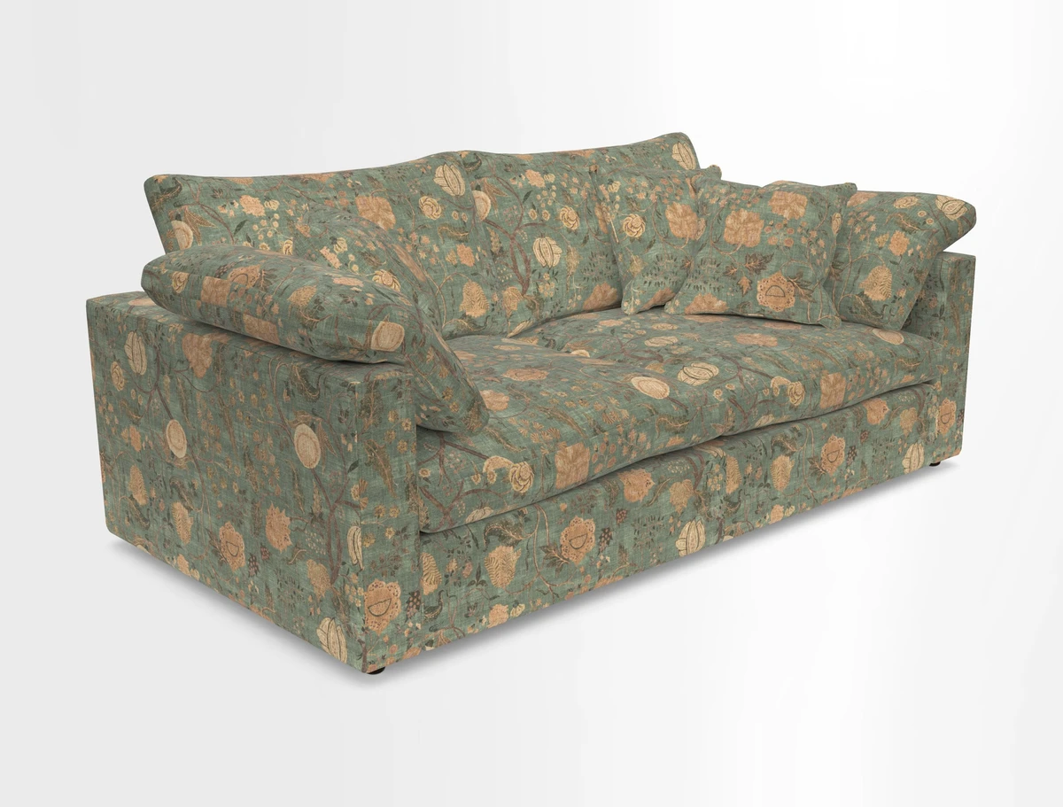 Big Softie Straight Arm 3 Seater Sofa in Sahara Chalk
