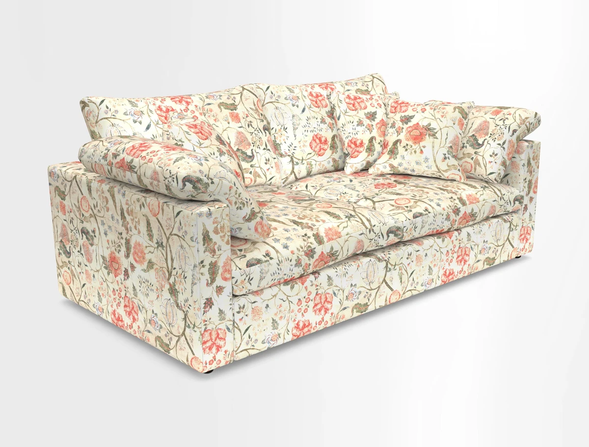 Big Softie Straight Arm 3 Seater Sofa in Sahara Chalk