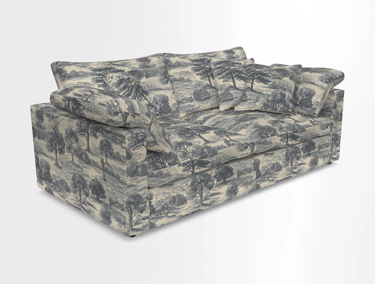 Big Softie Straight Arm 3 Seater Sofa in Sahara Chalk
