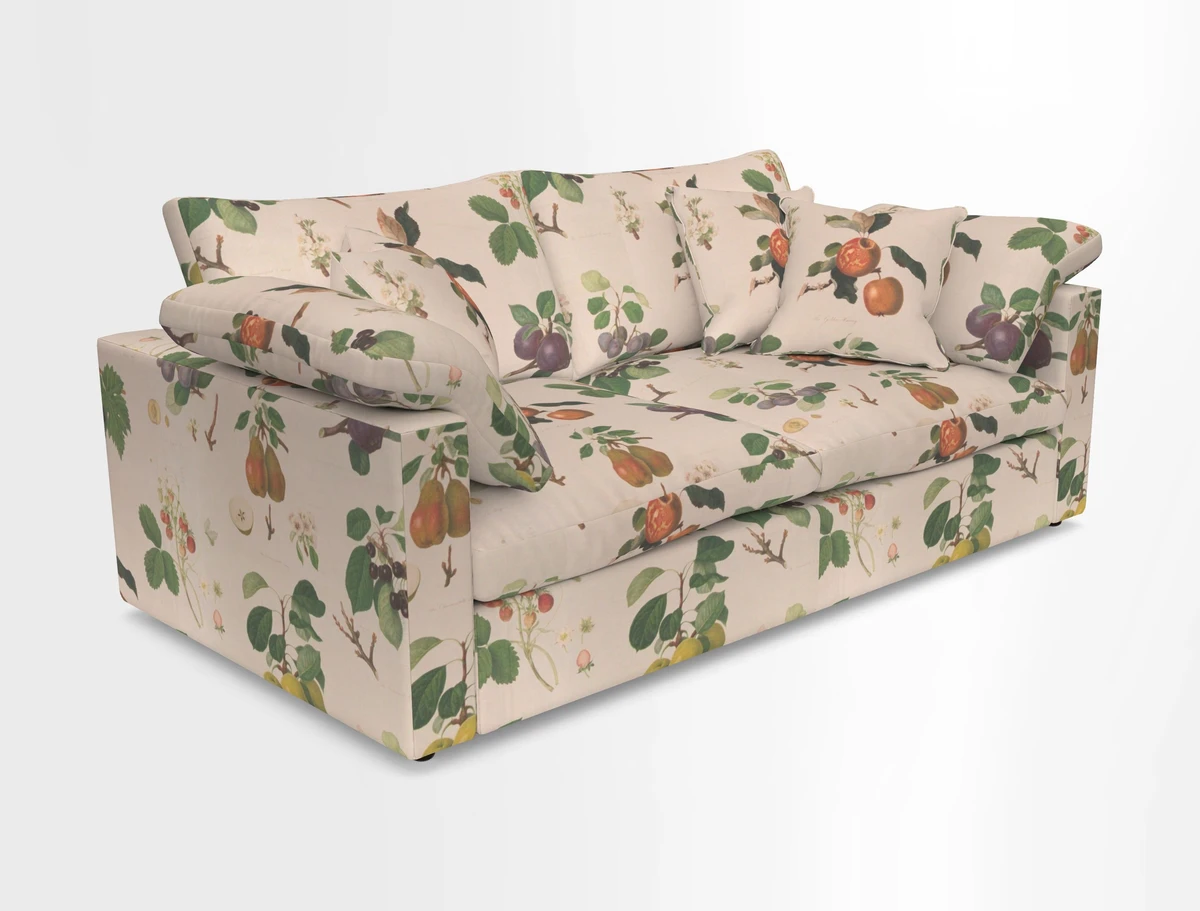 Big Softie Straight Arm 3 Seater Sofa in Sahara Chalk