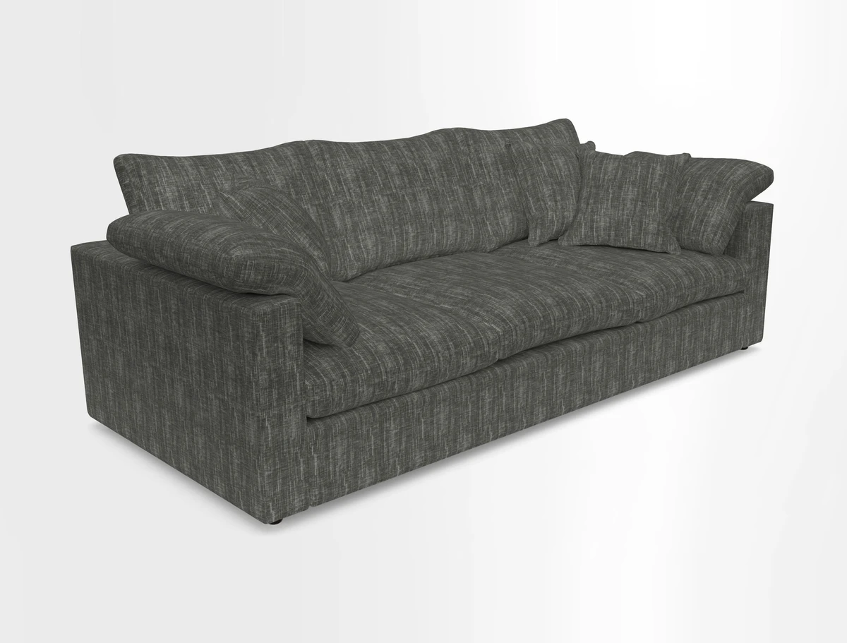 Big Softie Straight Arm 3 Seater Sofa in Sahara Chalk