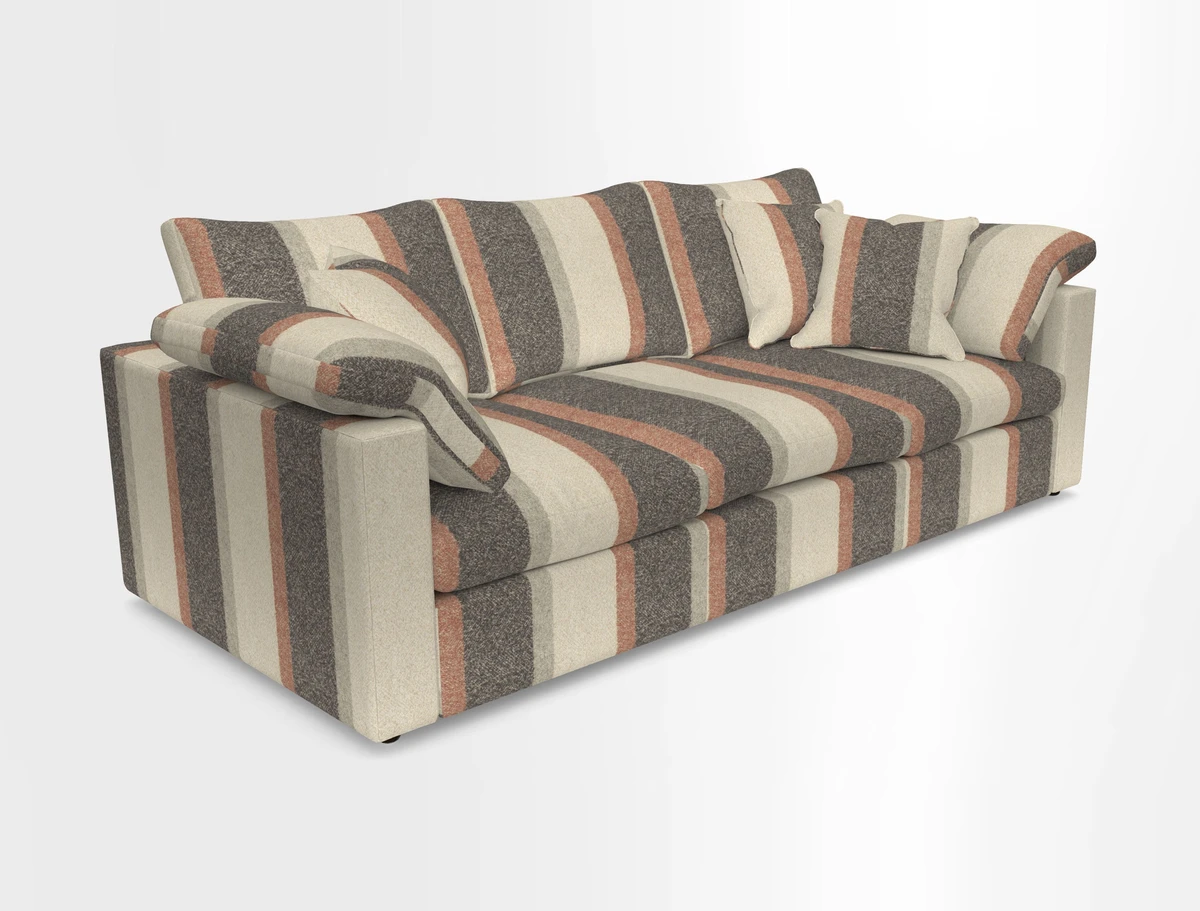 Big Softie Straight Arm 3 Seater Sofa in Sahara Chalk
