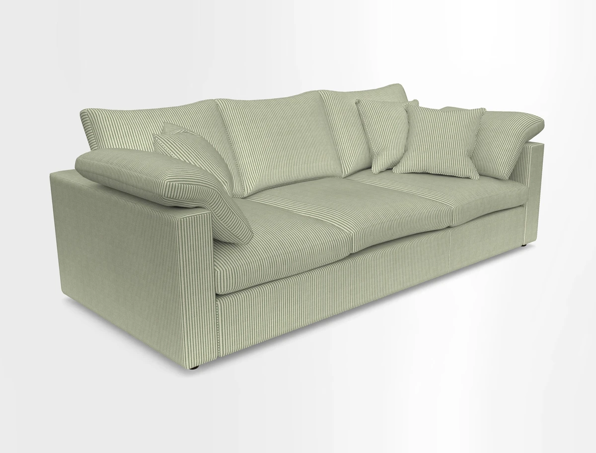Big Softie Straight Arm 3 Seater Sofa in Sahara Chalk