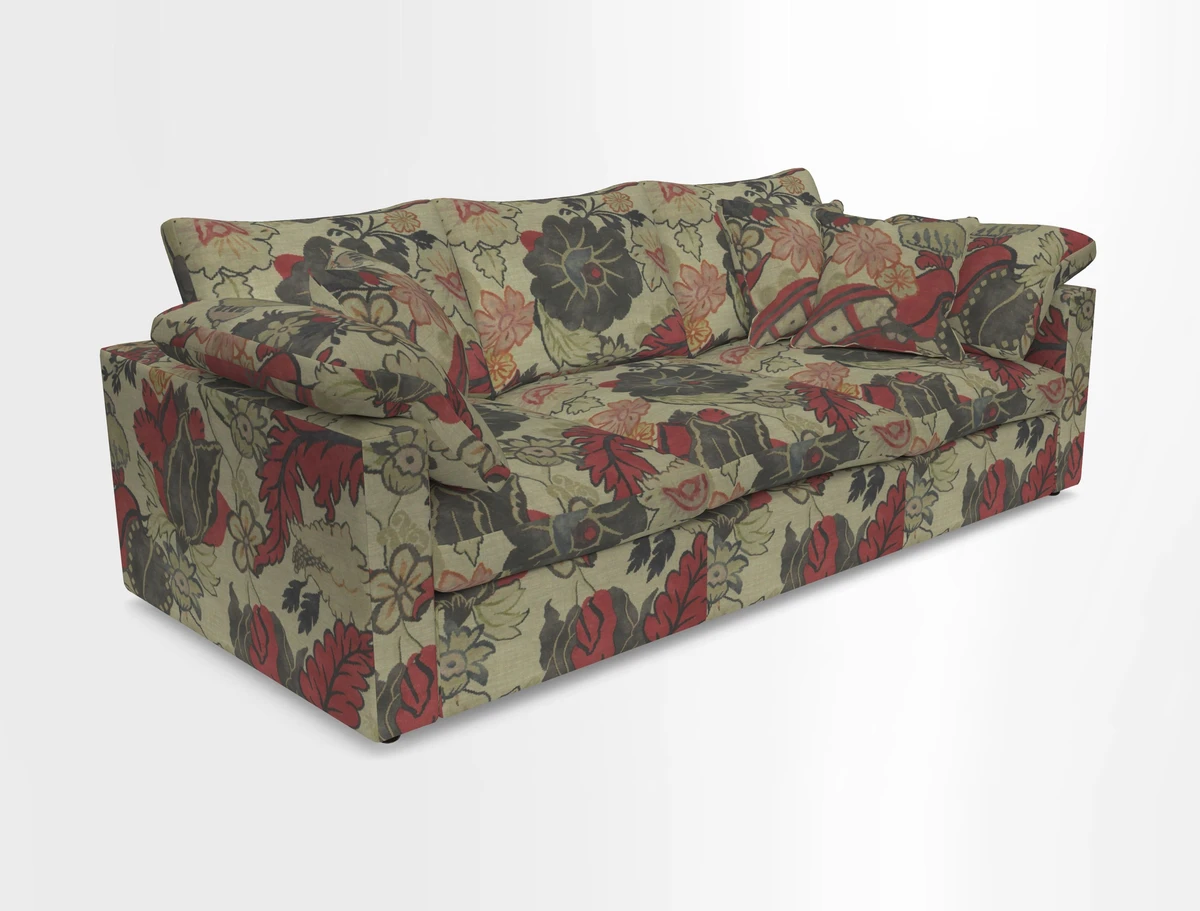Big Softie Straight Arm 3 Seater Sofa in Sahara Chalk