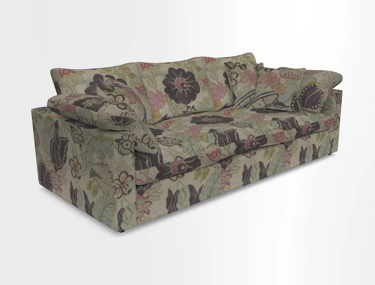 Big Softie Straight Arm 3 Seater Sofa in Sahara Chalk
