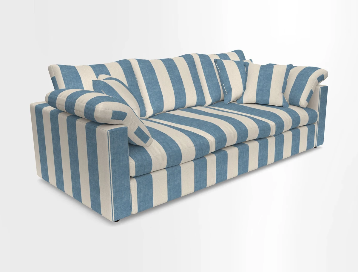 Big Softie Straight Arm 3 Seater Sofa in Sahara Chalk