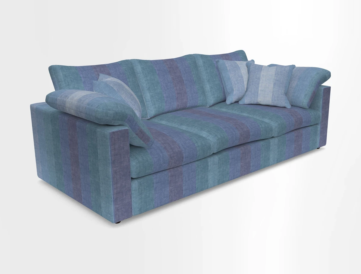Big Softie Straight Arm 3 Seater Sofa in Sahara Chalk