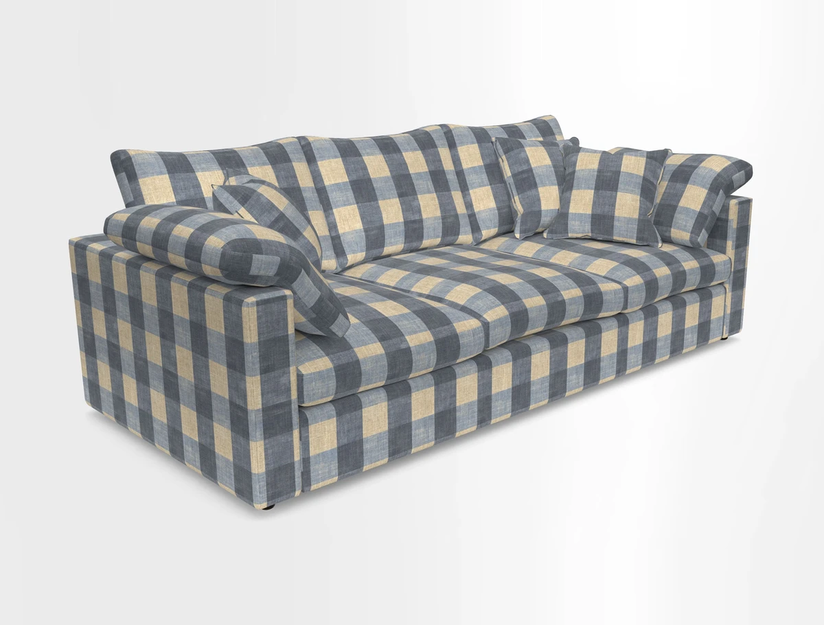 Big Softie Straight Arm 3 Seater Sofa in Sahara Chalk