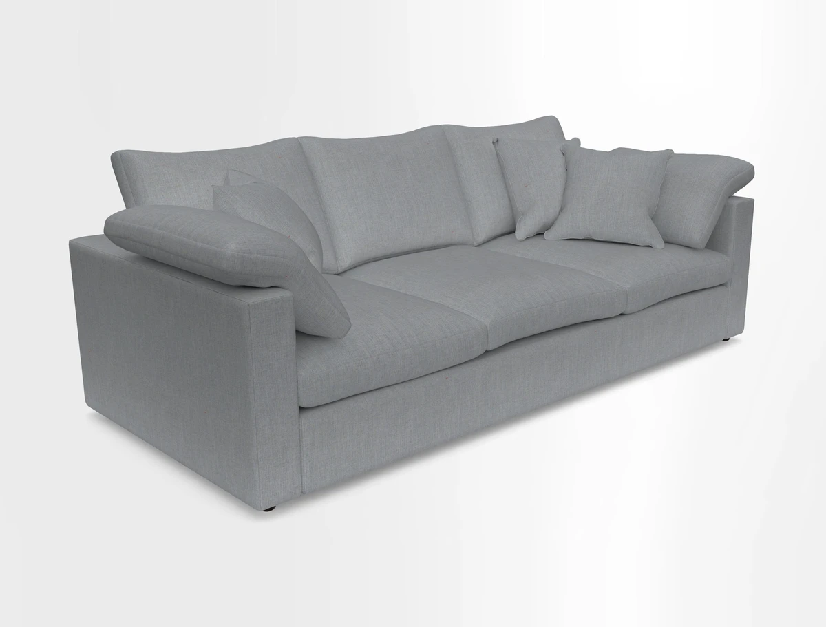 Big Softie Straight Arm 3 Seater Sofa in Sahara Chalk