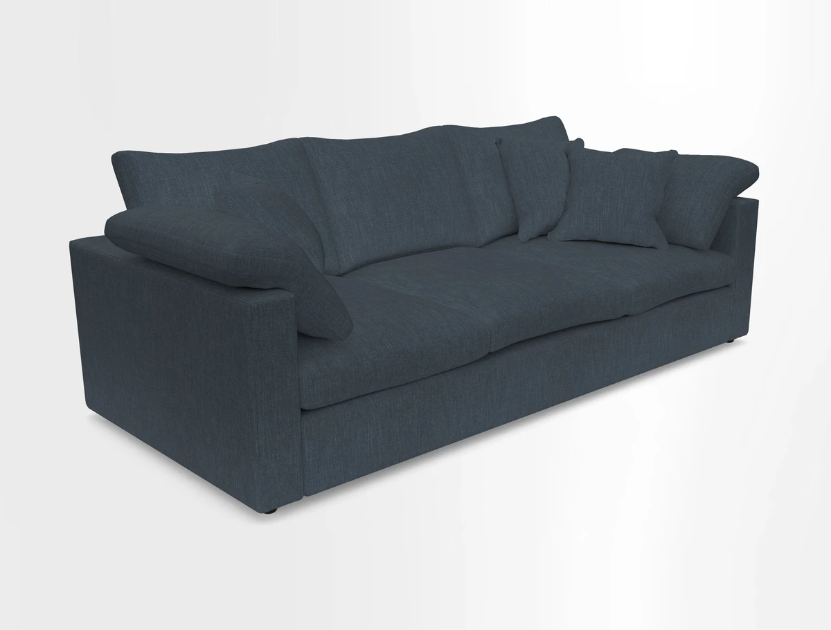 Big Softie Straight Arm 3 Seater Sofa in Sahara Chalk