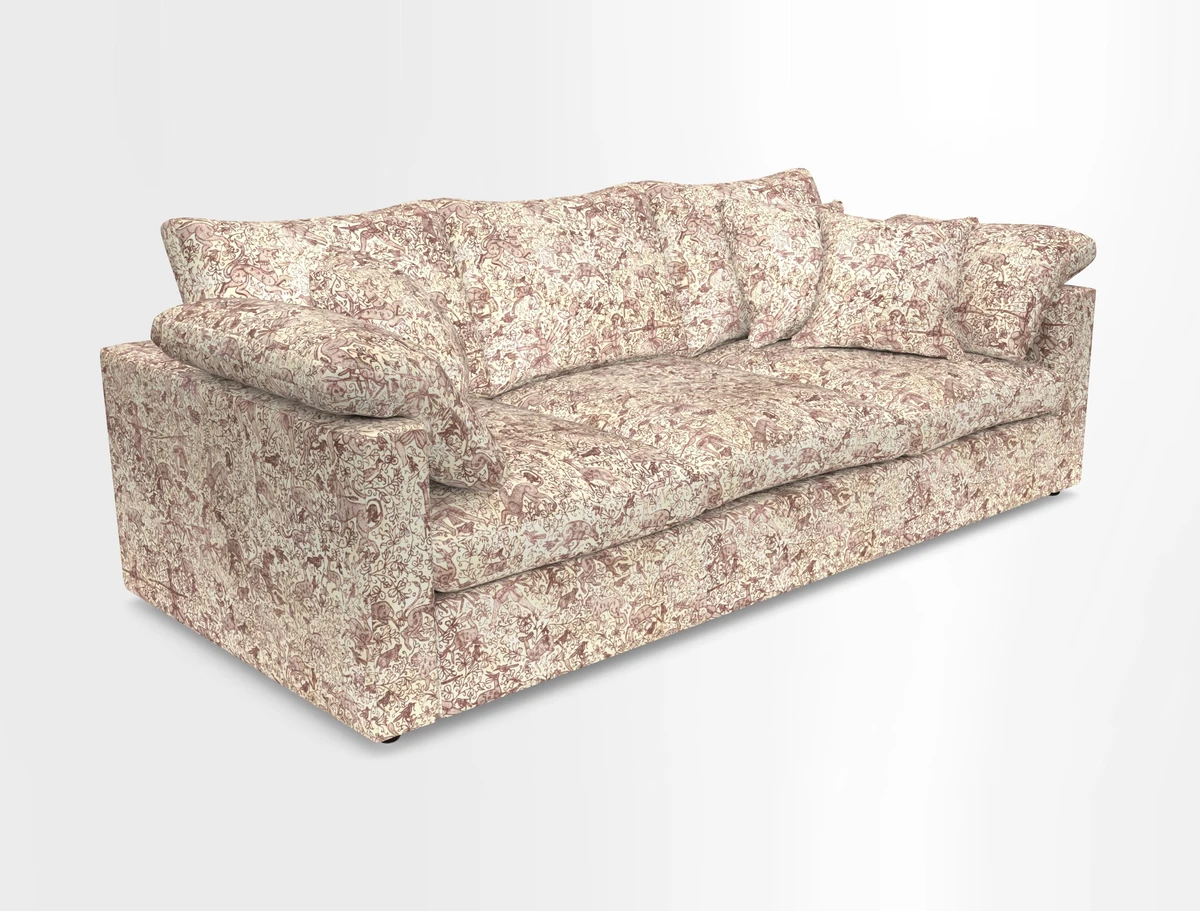 Big Softie Straight Arm 3 Seater Sofa in Sahara Chalk