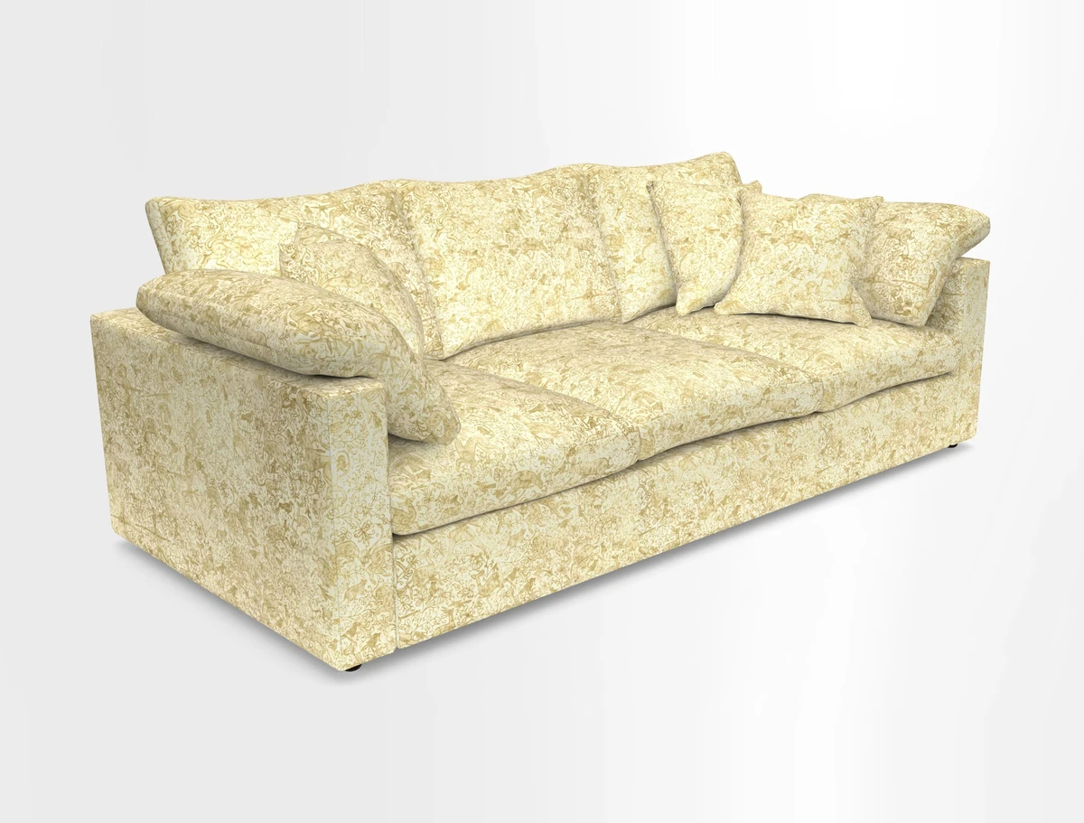 Big Softie Straight Arm 3 Seater Sofa in Sahara Chalk
