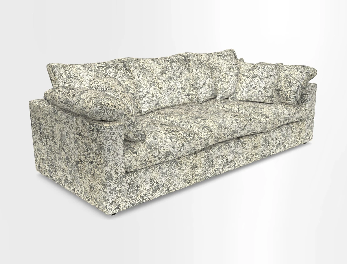 Big Softie Straight Arm 3 Seater Sofa in Sahara Chalk