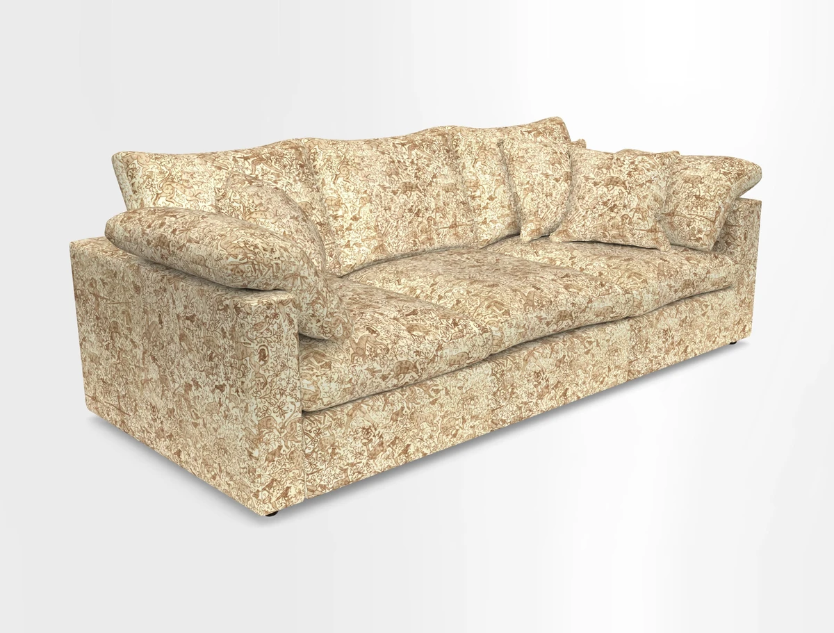 Big Softie Straight Arm 3 Seater Sofa in Sahara Chalk
