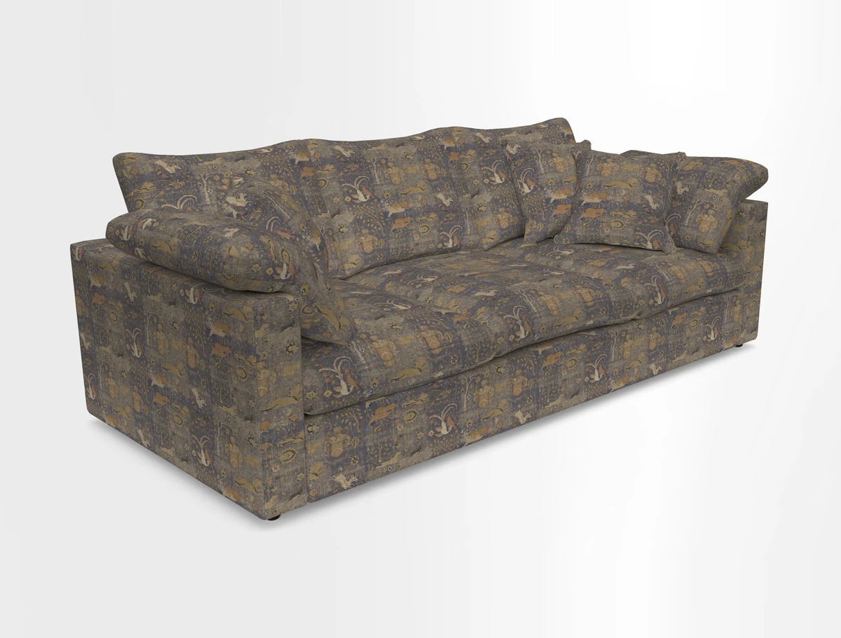 Big Softie Straight Arm 3 Seater Sofa in Sahara Chalk
