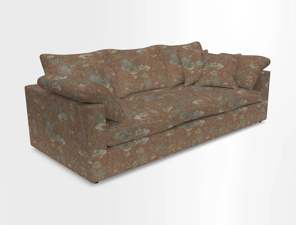 Big Softie Straight Arm 3 Seater Sofa in Sahara Chalk