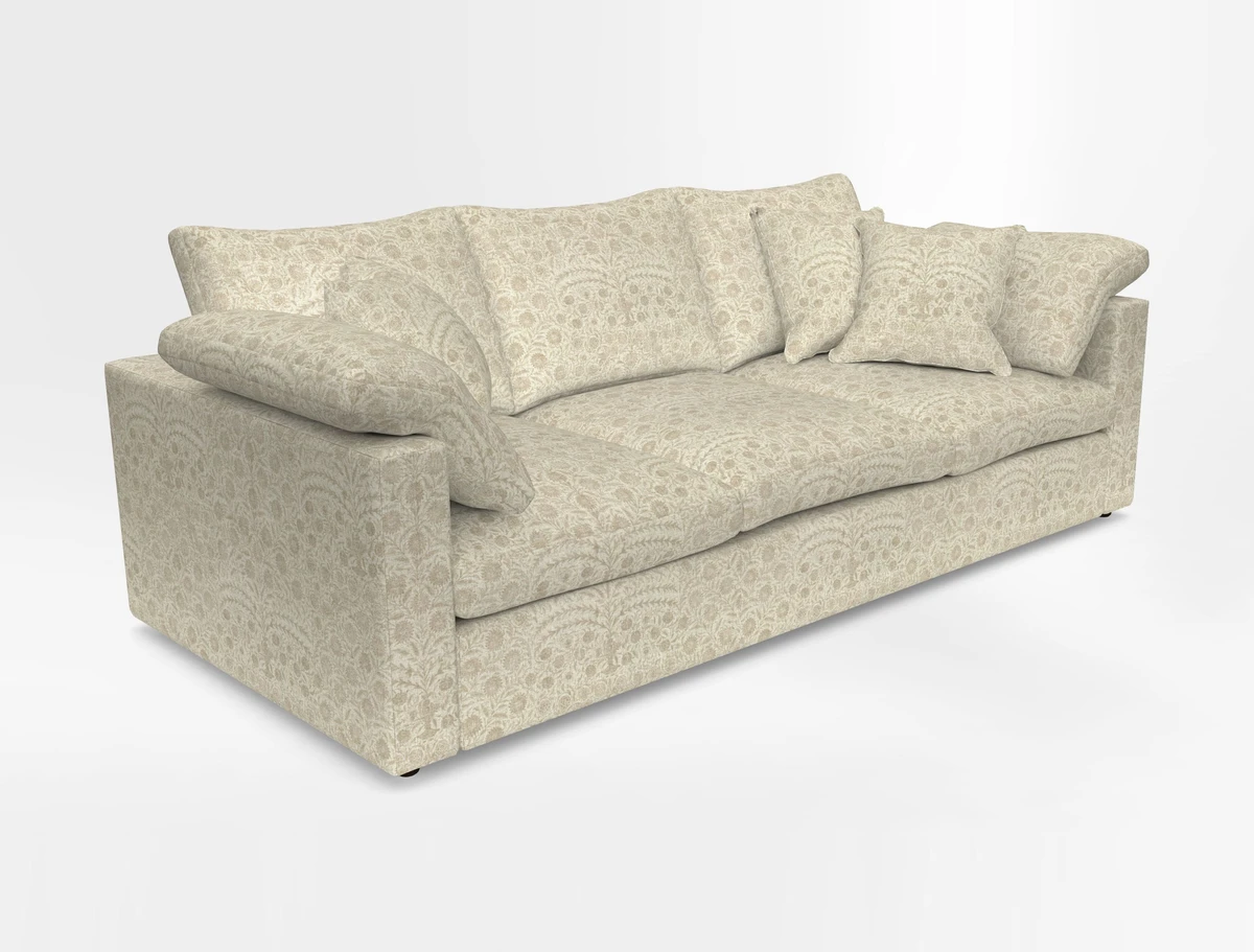 Big Softie Straight Arm 3 Seater Sofa in Sahara Chalk