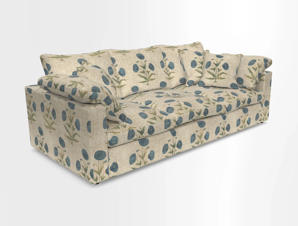 Big Softie Straight Arm 3 Seater Sofa in Sahara Chalk