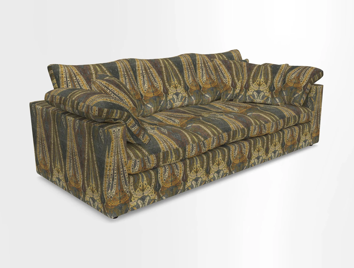 Big Softie Straight Arm 3 Seater Sofa in Sahara Chalk