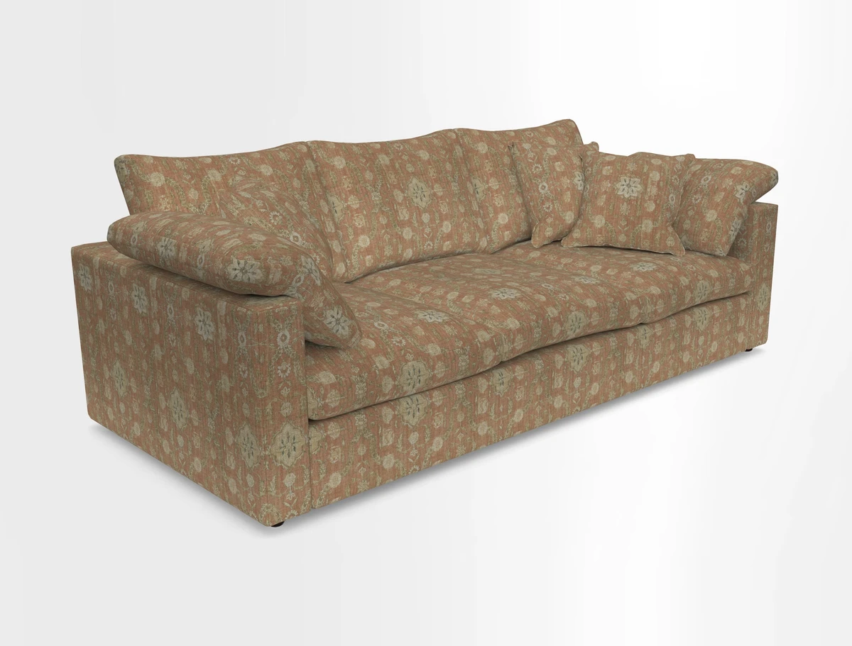 Big Softie Straight Arm 3 Seater Sofa in Sahara Chalk