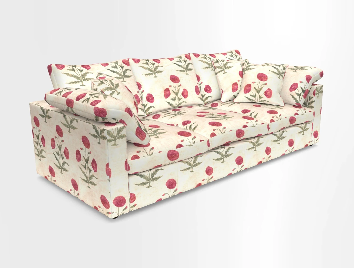 Big Softie Straight Arm 3 Seater Sofa in Sahara Chalk