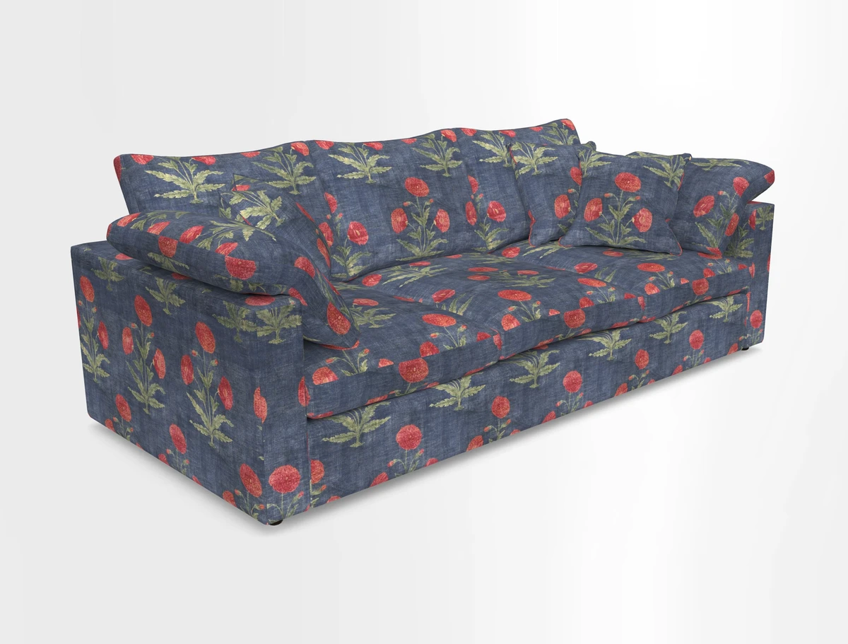 Big Softie Straight Arm 3 Seater Sofa in Sahara Chalk