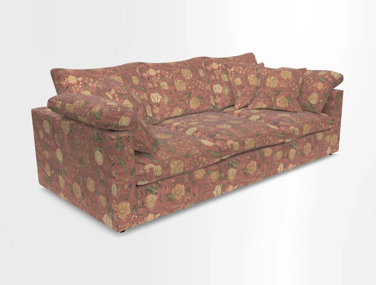 Big Softie Straight Arm 3 Seater Sofa in Sahara Chalk