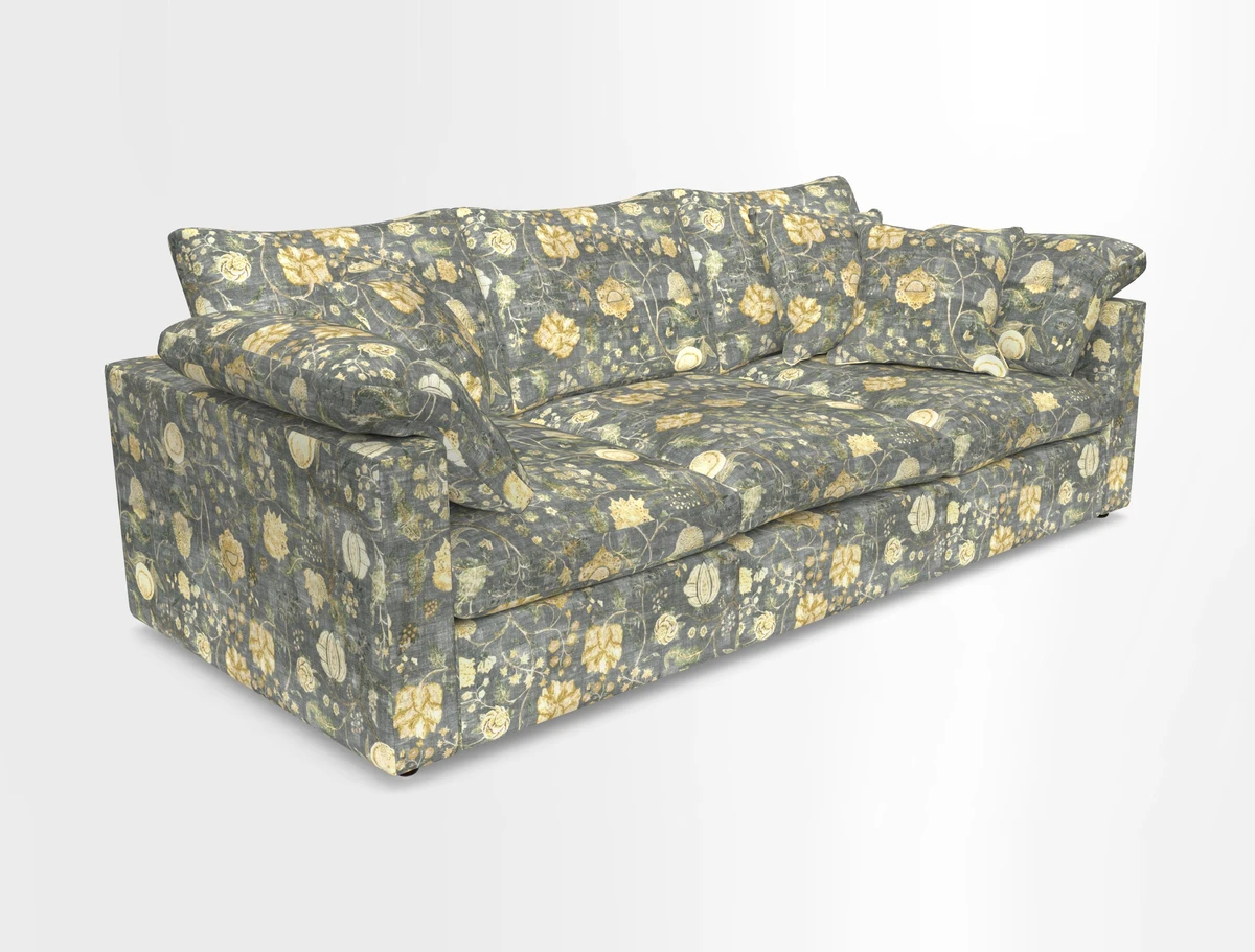 Big Softie Straight Arm 3 Seater Sofa in Sahara Chalk