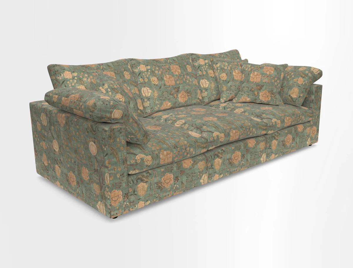 Big Softie Straight Arm 3 Seater Sofa in Sahara Chalk