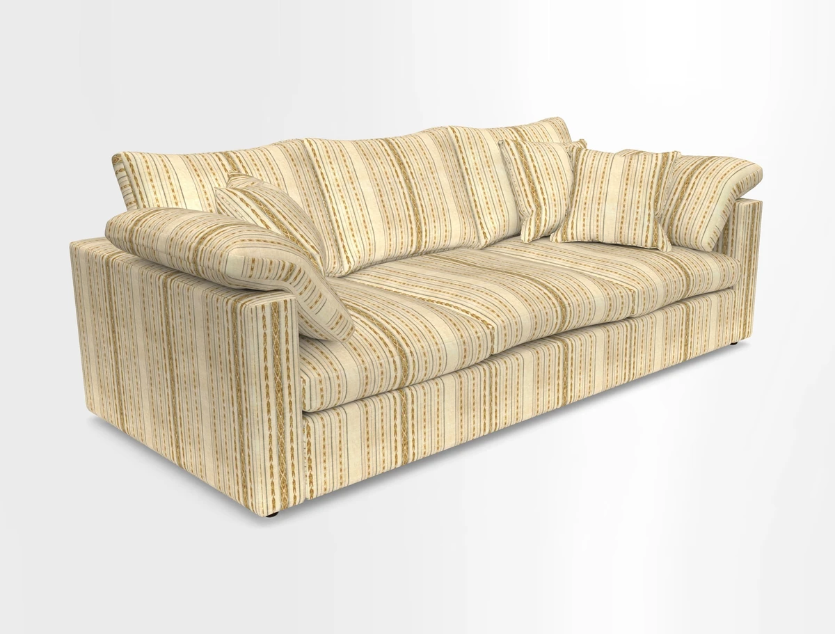 Big Softie Straight Arm 3 Seater Sofa in Sahara Chalk