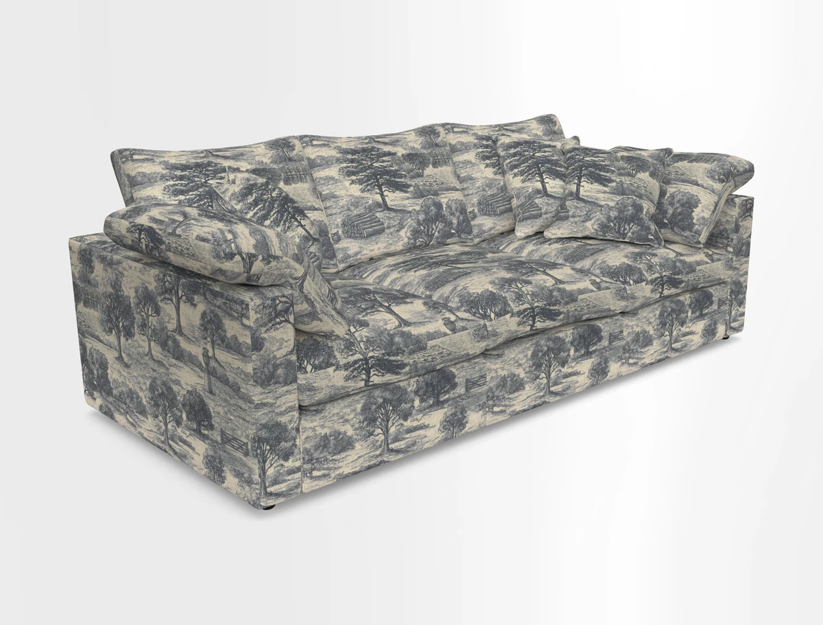 Big Softie Straight Arm 3 Seater Sofa in Sahara Chalk