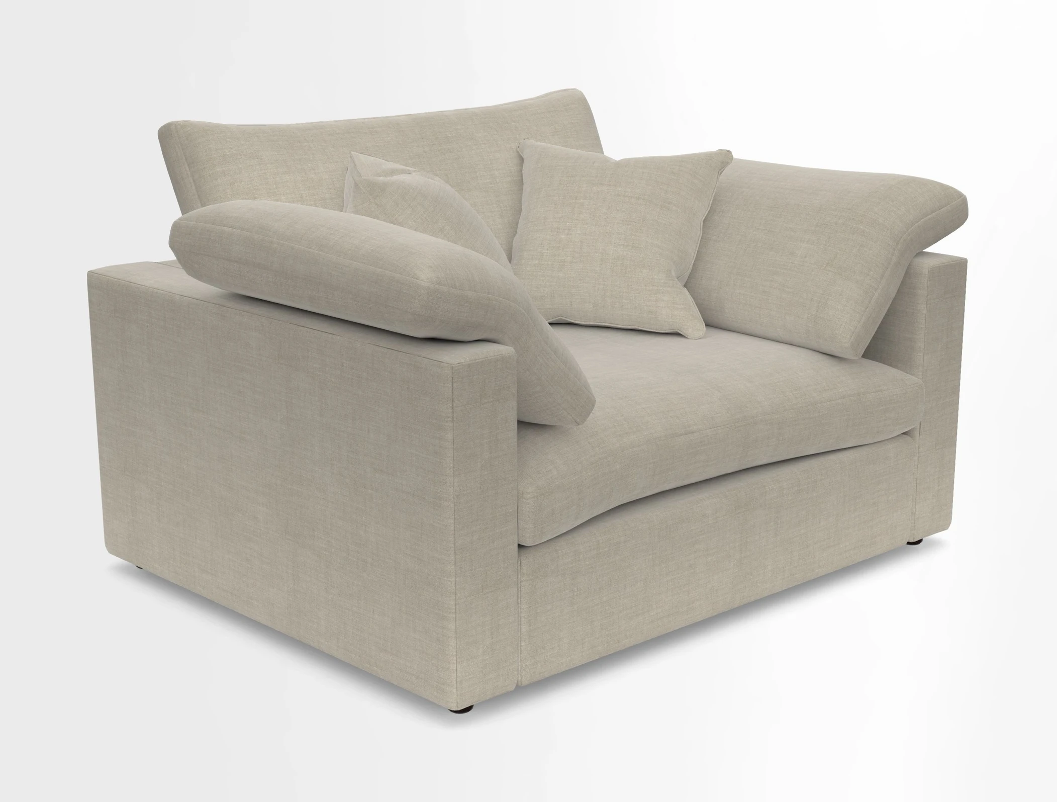 Big Softie Straight Arm Snuggler in Two Tone Plain Biscuit