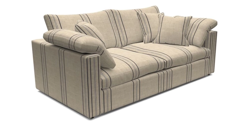 Big Softie Straight Arm 3 Seater Sofa in Sahara Chalk
