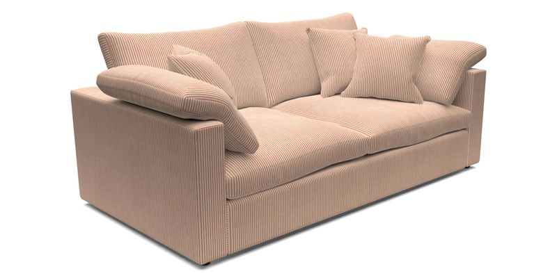 Big Softie Straight Arm 3 Seater Sofa in Sahara Chalk