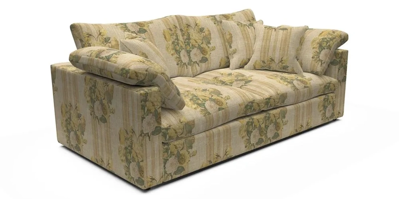 Big Softie Straight Arm 3 Seater Sofa in Sahara Chalk