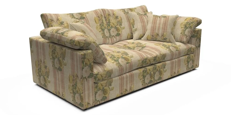 Big Softie Straight Arm 3 Seater Sofa in Sahara Chalk