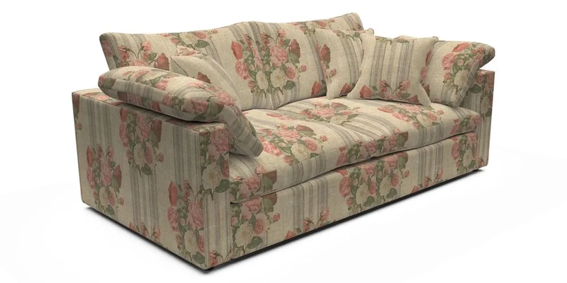 Big Softie Straight Arm 3 Seater Sofa in Sahara Chalk