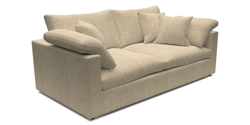 Big Softie Straight Arm 3 Seater Sofa in Sahara Chalk