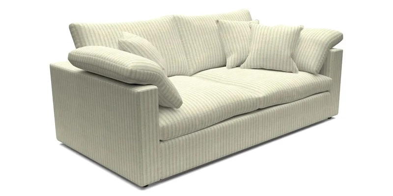 Big Softie Straight Arm 3 Seater Sofa in Sahara Chalk