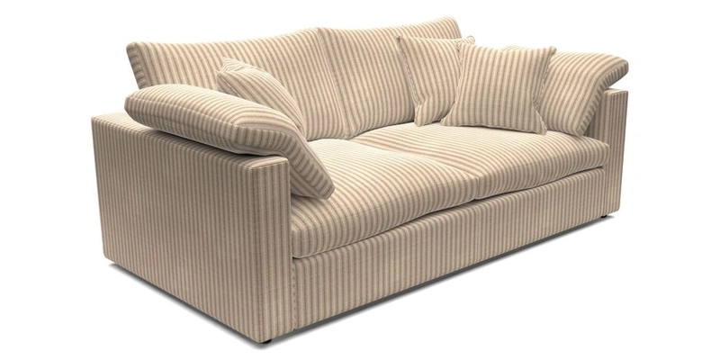 Big Softie Straight Arm 3 Seater Sofa in Sahara Chalk
