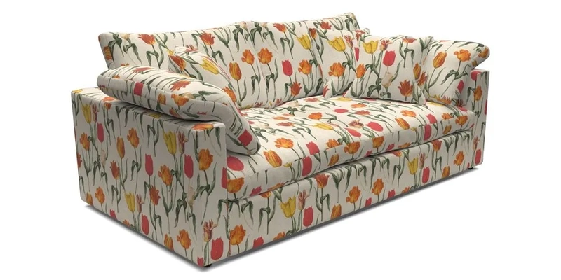 Big Softie Straight Arm 3 Seater Sofa in Sahara Chalk