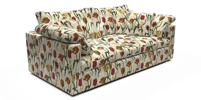 Big Softie Straight Arm 3 Seater Sofa in Sahara Chalk