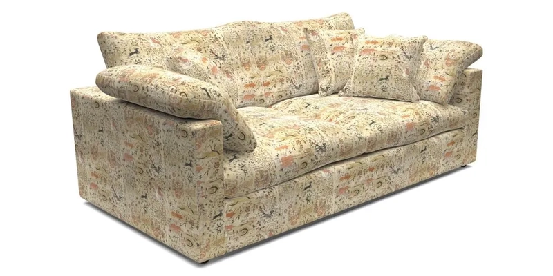 Big Softie Straight Arm 3 Seater Sofa in Sahara Chalk