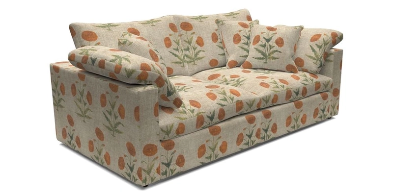 Big Softie Straight Arm 3 Seater Sofa in Sahara Chalk