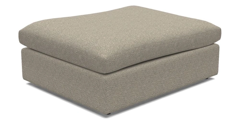 Big Softie Footstool in Two Tone Plain Biscuit